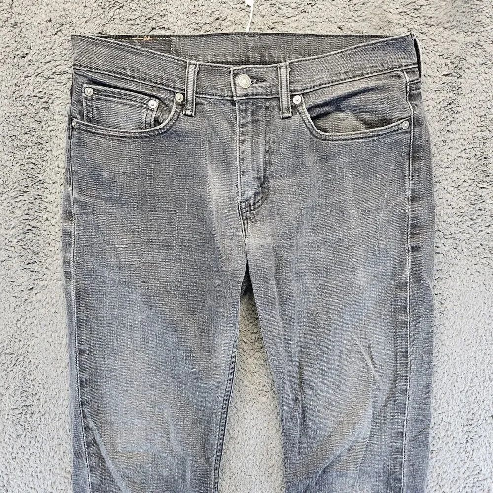 Levis 514 Jeans‎ Men Size 32x34 Black Denim Straight Leg Zip Fly